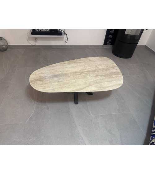 Table basse en travertin ( avec ou sans pieds )