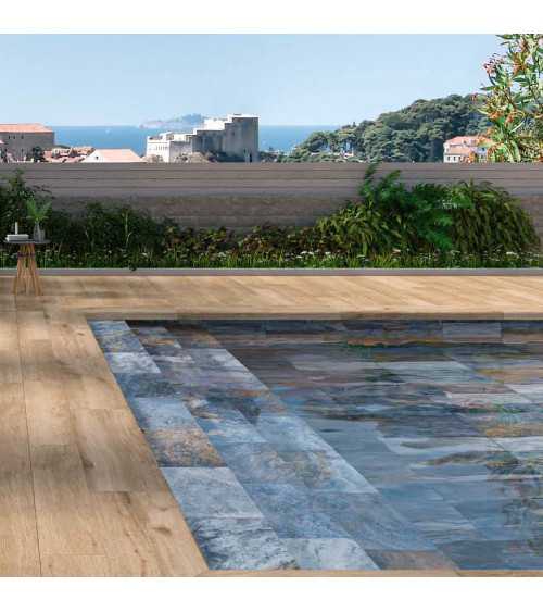Carrelage Piscine Bali Bleu : Élégance et Naturel