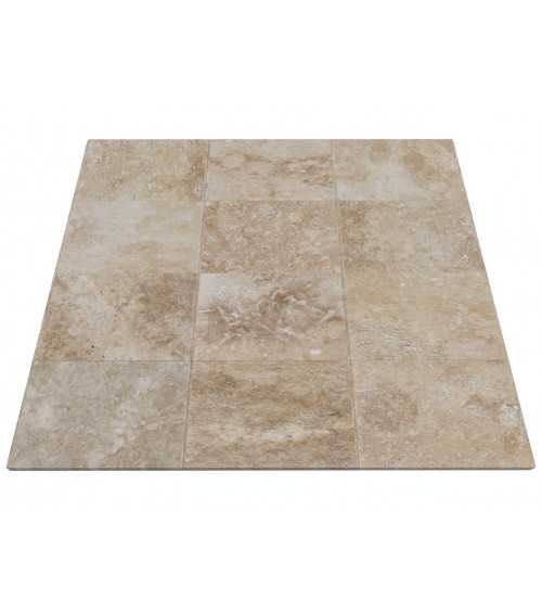 Travertin 1er choix rustic mix opus 4 formats (ep.12mm)