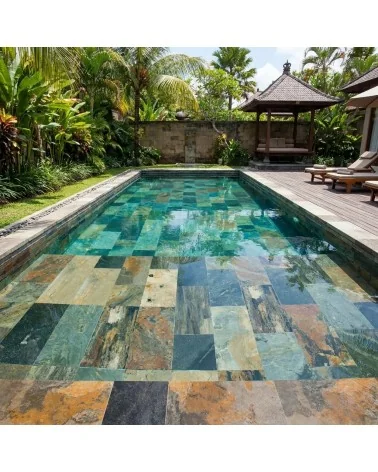 Carrelage Piscine Bali Natural 30x60: Élégance Extérieure